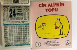 24 Mart 2022 hediyelik orijinal Türkiye takvim yaprağı (Cin Ali kitabı hediyeli:)