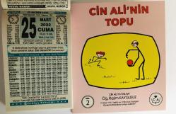25 Mart 2022 hediyelik orijinal Türkiye takvim yaprağı (Cin Ali kitabı hediyeli:)