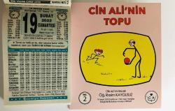 19 Şubat 2022 hediyelik orijinal Türkiye takvim yaprağı (Cin Ali kitabı hediyeli:)