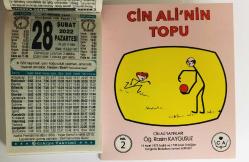 28 Şubat 2022 hediyelik orijinal Türkiye takvim yaprağı (Cin Ali kitabı hediyeli:)