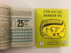 25 Şubat 2022 hediyelik orijinal Fazilet takvim yaprağı (Cin Ali kitabı hediyeli:)