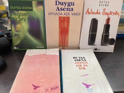 Duygu Asena seri- 5 kitap- kadının adı yok, değişen bir yer yok, aynada  aşk  vardı, aslında aşk da yok,aslında özgürsün