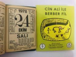 24 Ekim 1978 hediyelik orijinal Fazilet takvim yaprağı (Cin Ali kitabı hediyeli:)