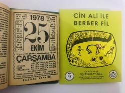 25 Ekim 1978 hediyelik orijinal Fazilet takvim yaprağı (Cin Ali kitabı hediyeli:)