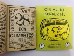 28 Ekim 1978 hediyelik orijinal Fazilet takvim yaprağı (Cin Ali kitabı hediyeli:)