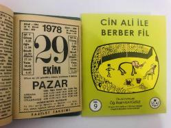 29 Ekim 1978 hediyelik orijinal Fazilet takvim yaprağı (Cin Ali kitabı hediyeli:)