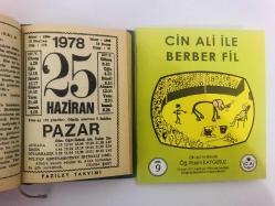 25 Haziran 1978 hediyelik orijinal Fazilet takvim yaprağı (Cin Ali kitabı hediyeli:)