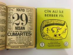29 Nisan 1978 hediyelik orijinal Fazilet takvim yaprağı (Cin Ali kitabı hediyeli:)