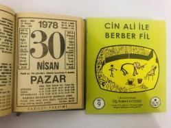 30 Nisan 1978 hediyelik orijinal Fazilet takvim yaprağı (Cin Ali kitabı hediyeli:)