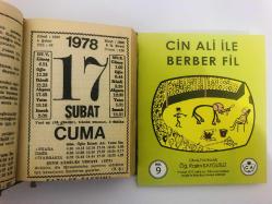 17 Şubat 1978 hediyelik orijinal Fazilet takvim yaprağı (Cin Ali kitabı hediyeli:)