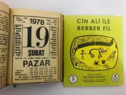 19 Şubat 1978 hediyelik orijinal Fazilet takvim yaprağı (Cin Ali kitabı hediyeli:)