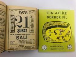 21 Şubat 1978 hediyelik orijinal Fazilet takvim yaprağı (Cin Ali kitabı hediyeli:)