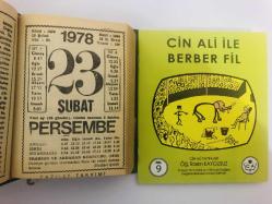23 Şubat 1978 hediyelik orijinal Fazilet takvim yaprağı (Cin Ali kitabı hediyeli:)