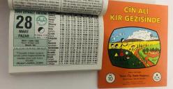 28 Mart 2004 hediyelik orijinal Diyanet takvim yaprağı (Cin Ali kitabı hediyeli:)