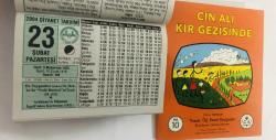 23 Şubat 2004 hediyelik orijinal Diyanet takvim yaprağı (Cin Ali kitabı hediyeli:)