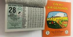 28 Şubat 2004 hediyelik orijinal Diyanet takvim yaprağı (Cin Ali kitabı hediyeli:)