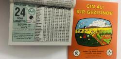 24 Ocak 2004 hediyelik orijinal Diyanet takvim yaprağı (Cin Ali kitabı hediyeli:)
