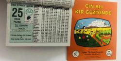25 Ocak 2004 hediyelik orijinal Diyanet takvim yaprağı (Cin Ali kitabı hediyeli:)