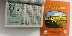 27 Ocak 2004 hediyelik orijinal Diyanet takvim yaprağı (Cin Ali kitabı hediyeli:)