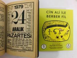 24 Aralık 1979 hediyelik orijinal Fazilet takvim yaprağı (Cin Ali kitabı hediyeli:)