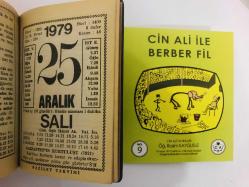 25 Aralık 1979 hediyelik orijinal Fazilet takvim yaprağı (Cin Ali kitabı hediyeli:)