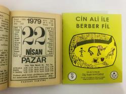 22 Nisan 1979 hediyelik orijinal Fazilet takvim yaprağı (Cin Ali kitabı hediyeli:)