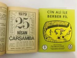 25 Nisan 1979 hediyelik orijinal Fazilet takvim yaprağı (Cin Ali kitabı hediyeli:)