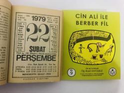22 Şubat 1979 hediyelik orijinal Fazilet takvim yaprağı (Cin Ali kitabı hediyeli:)