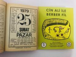 25 Şubat 1979 hediyelik orijinal Fazilet takvim yaprağı (Cin Ali kitabı hediyeli:)