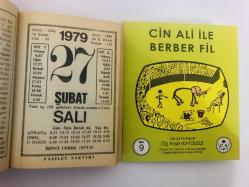 27 Şubat 1979 hediyelik orijinal Fazilet takvim yaprağı (Cin Ali kitabı hediyeli:)