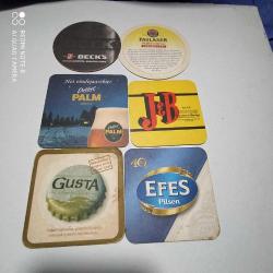 ALTI ADET ESKİ DEĞİŞİK KARTON BARDAK ALTI---12