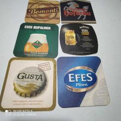 ALTI ADET ESKİ DEĞİŞİK KARTON BARDAK ALTI---13