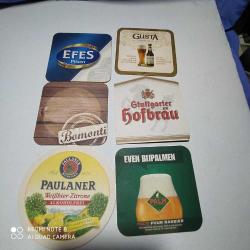 ALTI ADET ESKİ DEĞİŞİK KARTON BARDAK ALTI---14