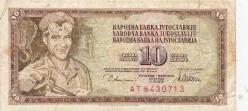 PR107--1978 YUGOSLAVYA BANKNOT 10 DİNAR