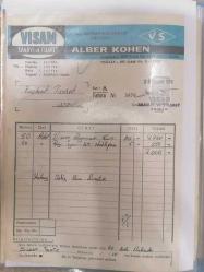 Efemera - Visam Sanayi ve Ticaret Alber Kohen İzmir 26 Ocak 1978 tarihli fatura - kitantik - kitaLog