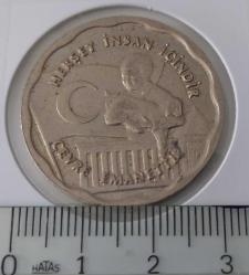 1990 HER ŞEY İNSAN İÇİNDİR İNSANI SEV ÇEVRENİ KORU YAZILI MADALYON ÇİL HH2E1R1