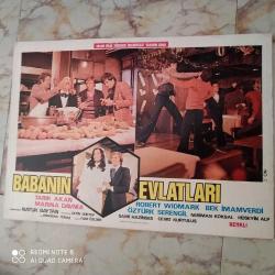 SE3---SİNEMA LOBİ AFİŞİ--BABANIN EVLATLARI FİLMİ KÜÇÜK BOY AFİŞ-TARIK AKAN
