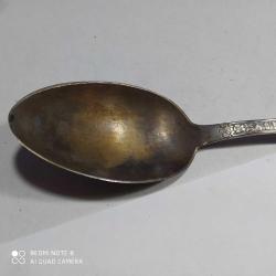 R34--GÜMÜŞ KAPLAMA KADIN PORTRELİ SERVİS KAŞIĞI