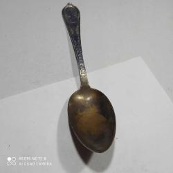 R34--GÜMÜŞ KAPLAMA KADIN PORTRELİ SERVİS KAŞIĞI