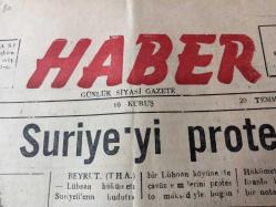 20 TEMMUZ 1957 HABER GÜNLÜK SİYASİ GAZETE...