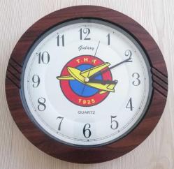 Antika - VİNTAGE T.H.K. DUVAR SAATİ ÇALIŞIYOR PİLLİ TÜRK HAVA KURUMU DUVAR SAATİ - kitantik - kitaLog