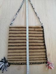 VİNTAGE EL DOKUMA KİLİM ÇANTA YÖRESEL ÇANTA OMUZ ÇANTASI