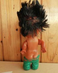 VİNTAGE BİSERKA ZAGREP ART 195 DAMGALI ESMER BEBEK ETLİ PLASTİK BEBEK