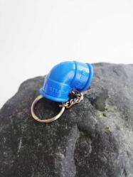 Mavi Plastik Su Borusu Anahtarlık Tesisat Anahtarlık