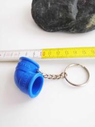 Mavi Plastik Su Borusu Anahtarlık Tesisat Anahtarlık