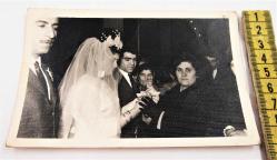 Eskilerden Siyah Beyaz Fotoğraf Damat Gelin Düğün