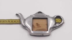 Dökme Alüminyum Fotoğraf Resim Çerçevesi Çaydanlık Şeklinde Minik Çerçeve Otantik Yöresel