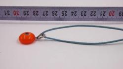 Sanat Taciri- El Yapımı El İş Eskilerden Cam Nazar Boncuklu Kolye - Bileklik - Takı Turuncu