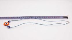 Sanat Taciri- El Yapımı El İş Eskilerden Cam Nazar Boncuklu Kolye - Bileklik - Takı Turuncu 12