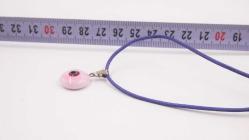 Sanat Taciri- El Yapımı El İş Eskilerden Cam Nazar Boncuklu Kolye - Bileklik - Takı Turuncu